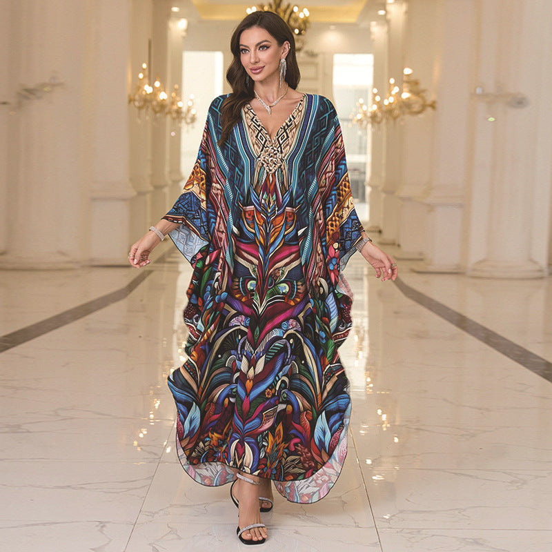 Fashion Personalized Cotton Printed Beach Dress Women - DEA collection