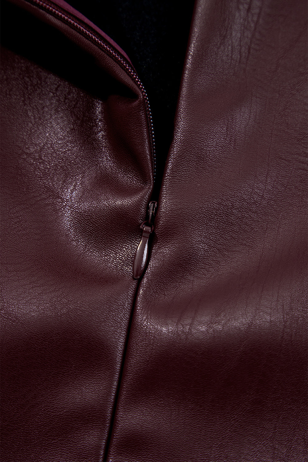 Faux Leather Sleeveless Mini Dress