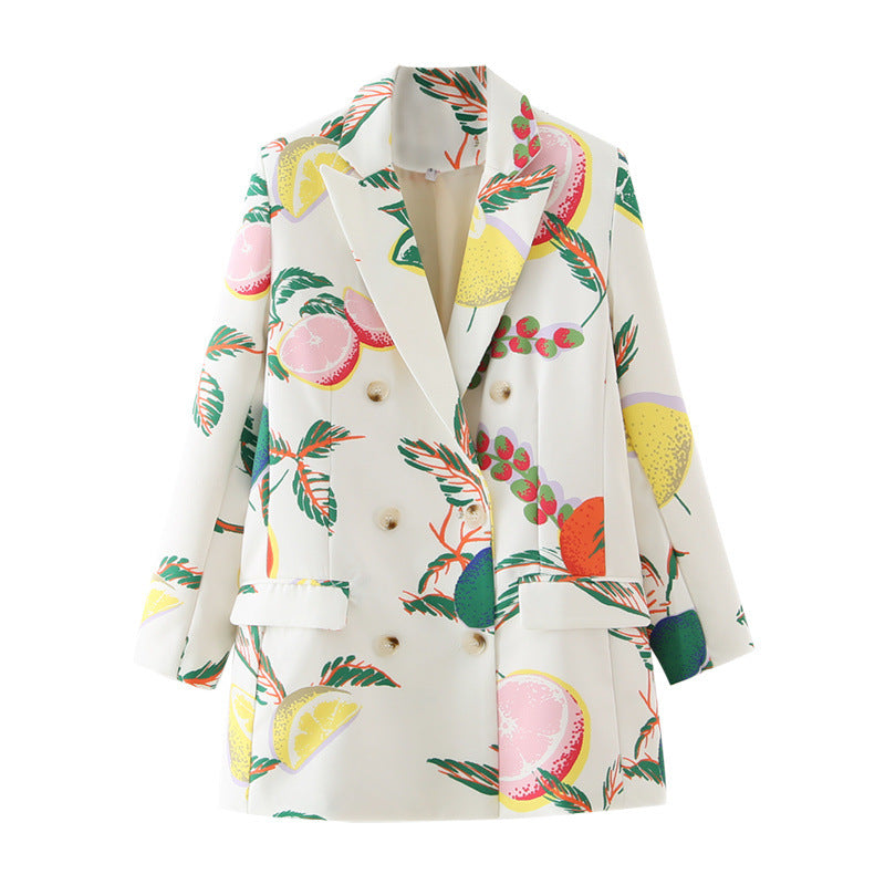 Versatile fresh fruit printed suit jacket - DEA collection