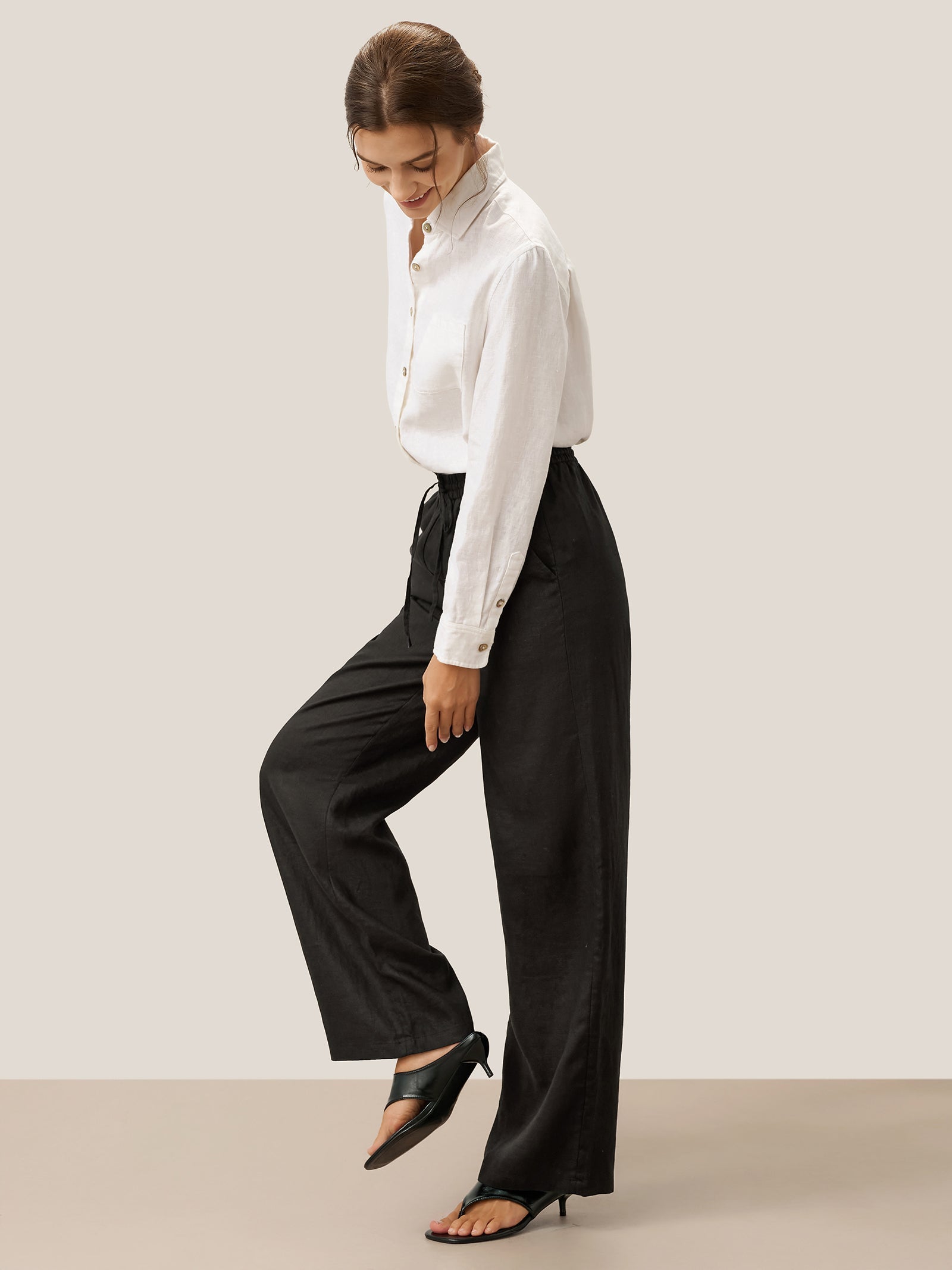 100% Linen Classic Pants LYON - DEA collection