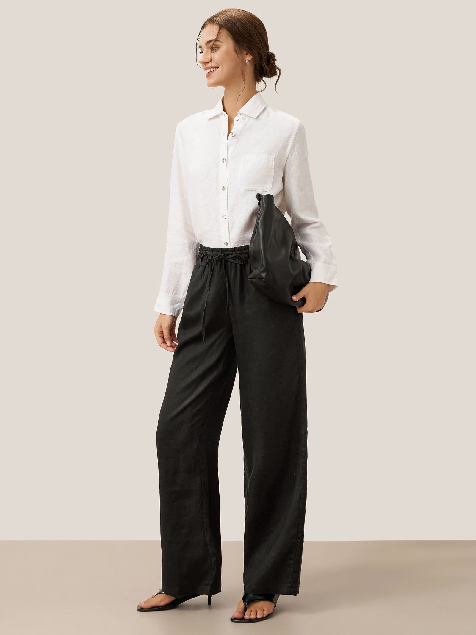 100% Linen Classic Pants LYON - DEA collection