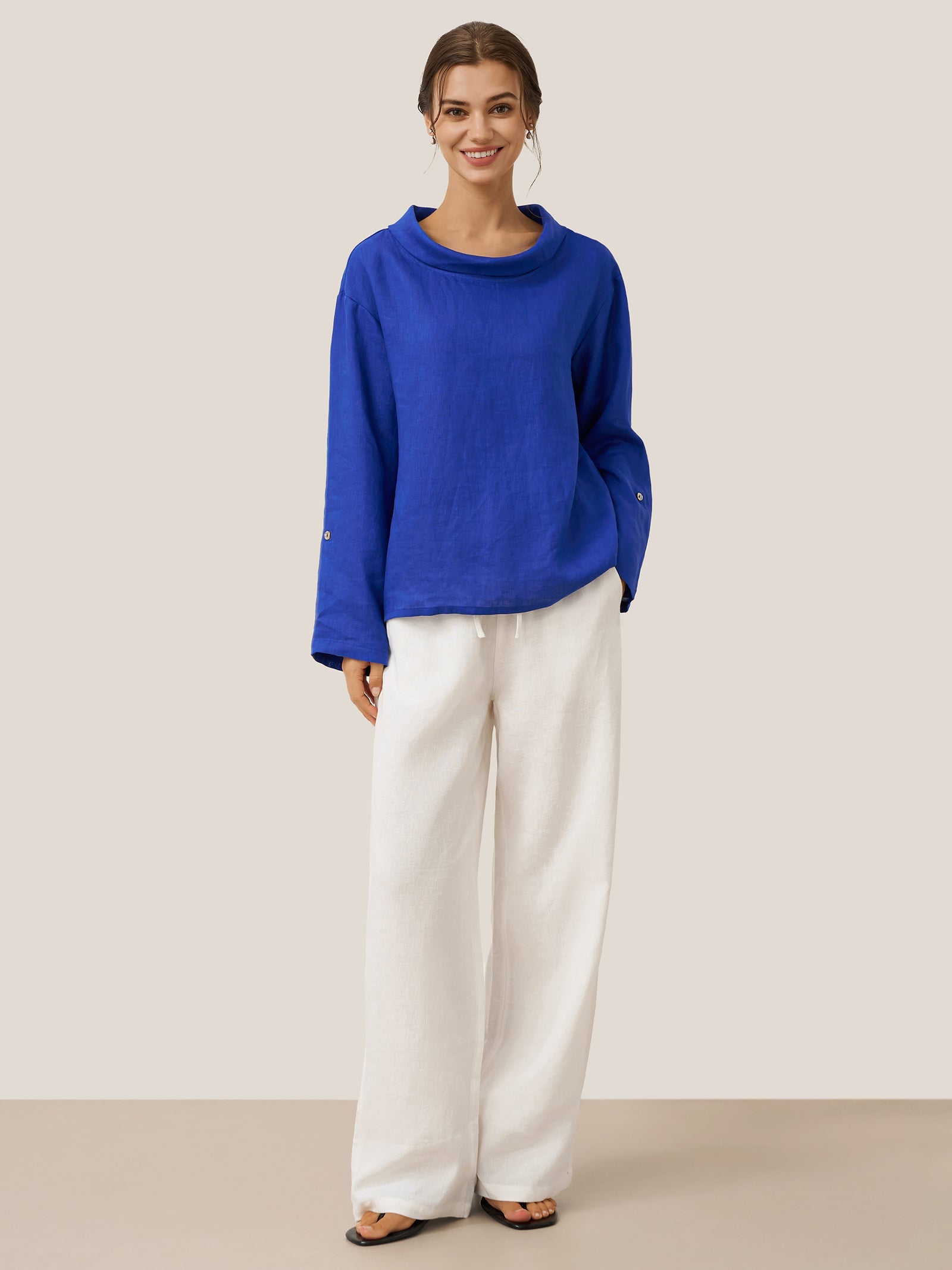 100% Linen Classic Pants LYON - DEA collection