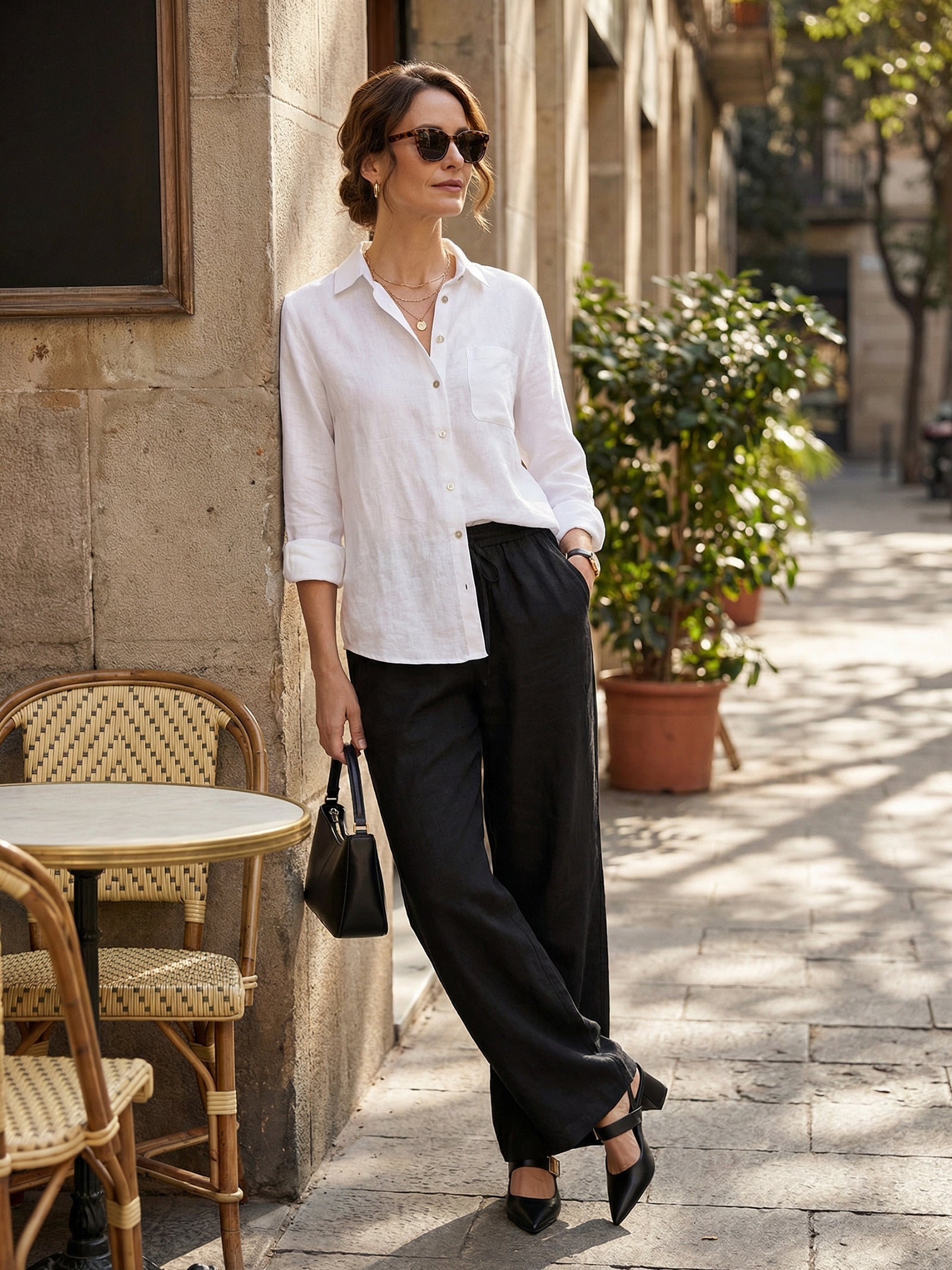 100% Linen Classic Pants LYON - DEA collection