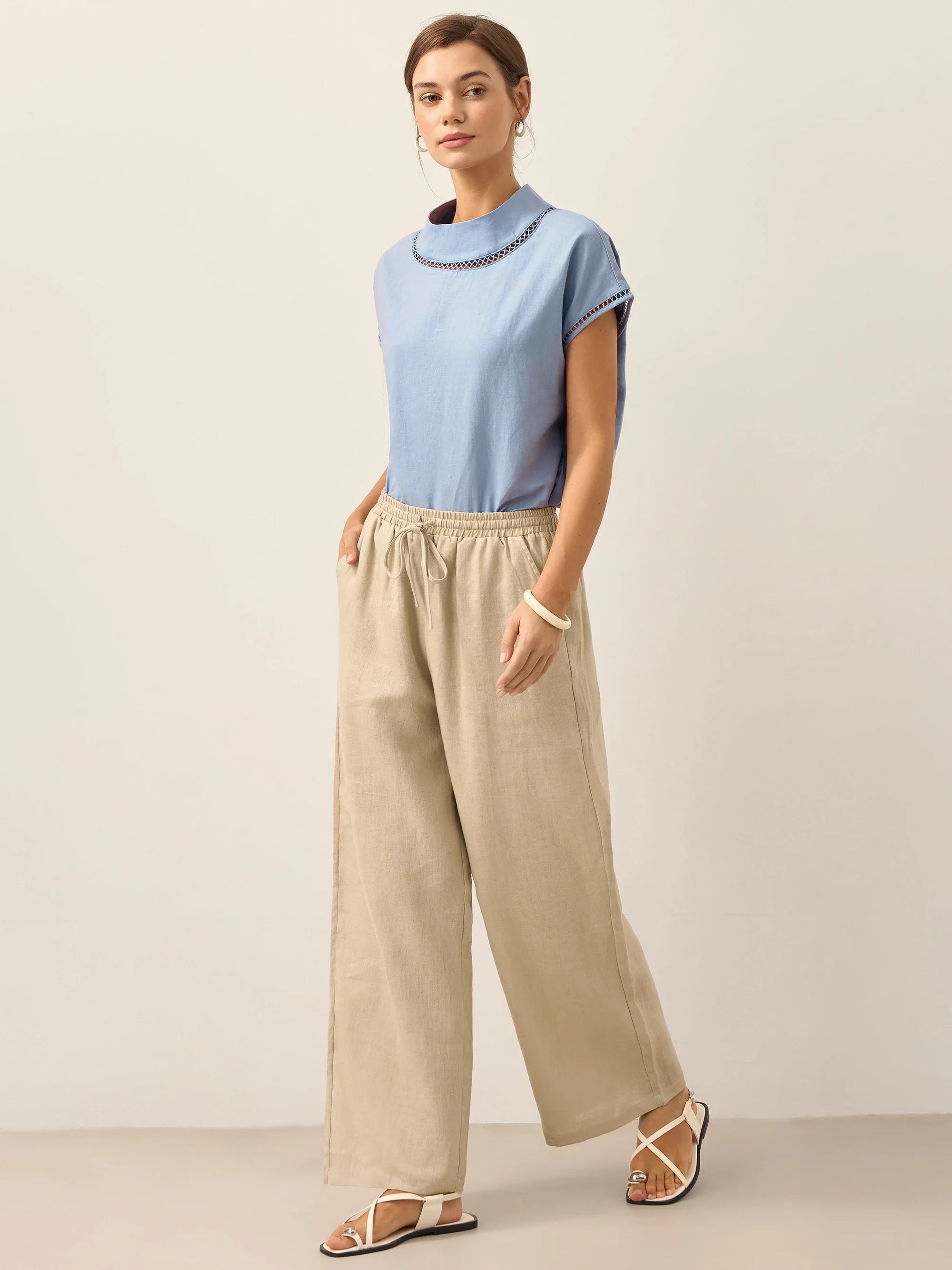 100% Linen Classic Pants LYON - DEA collection