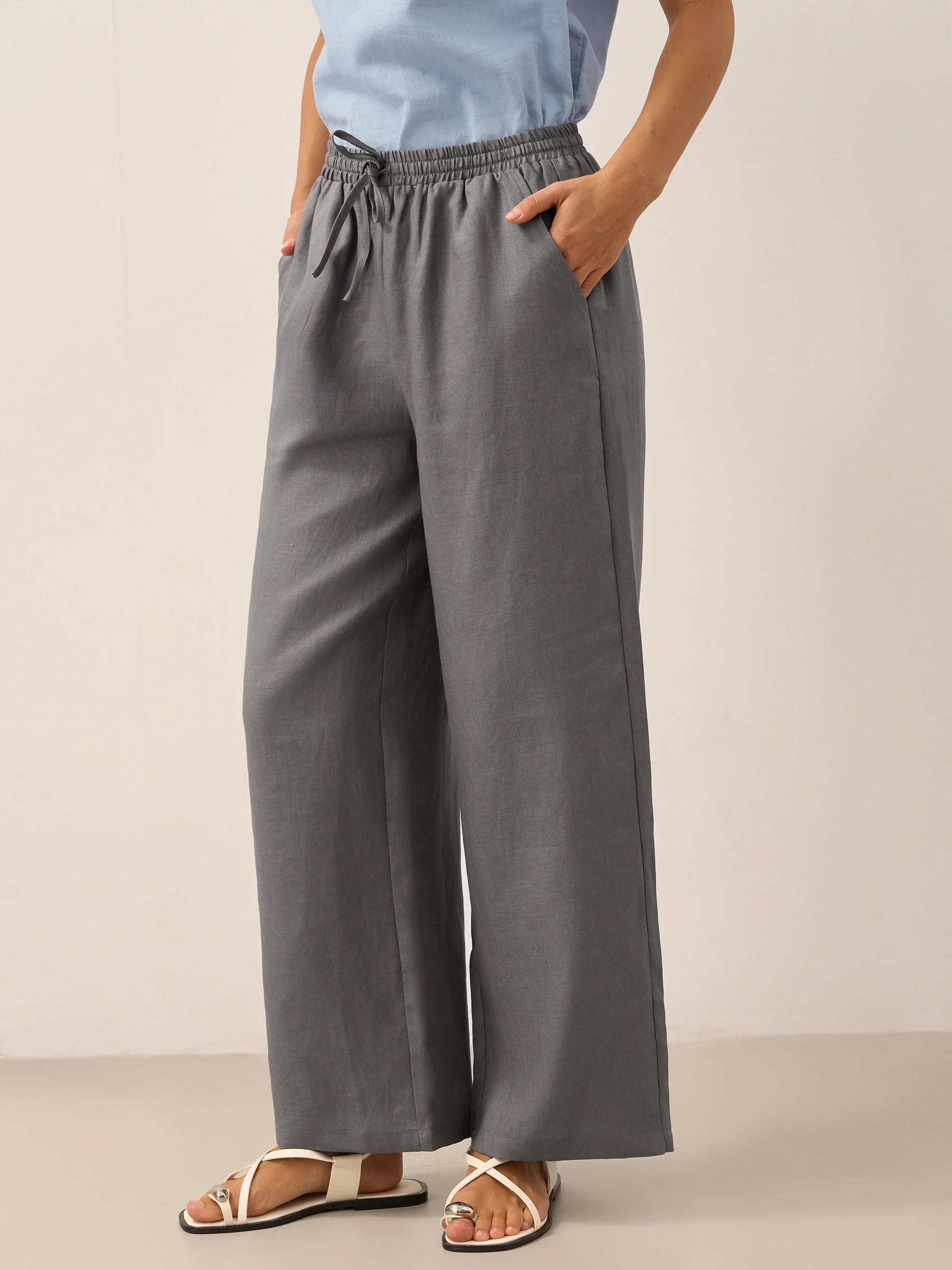 100% Linen Classic Pants LYON - DEA collection
