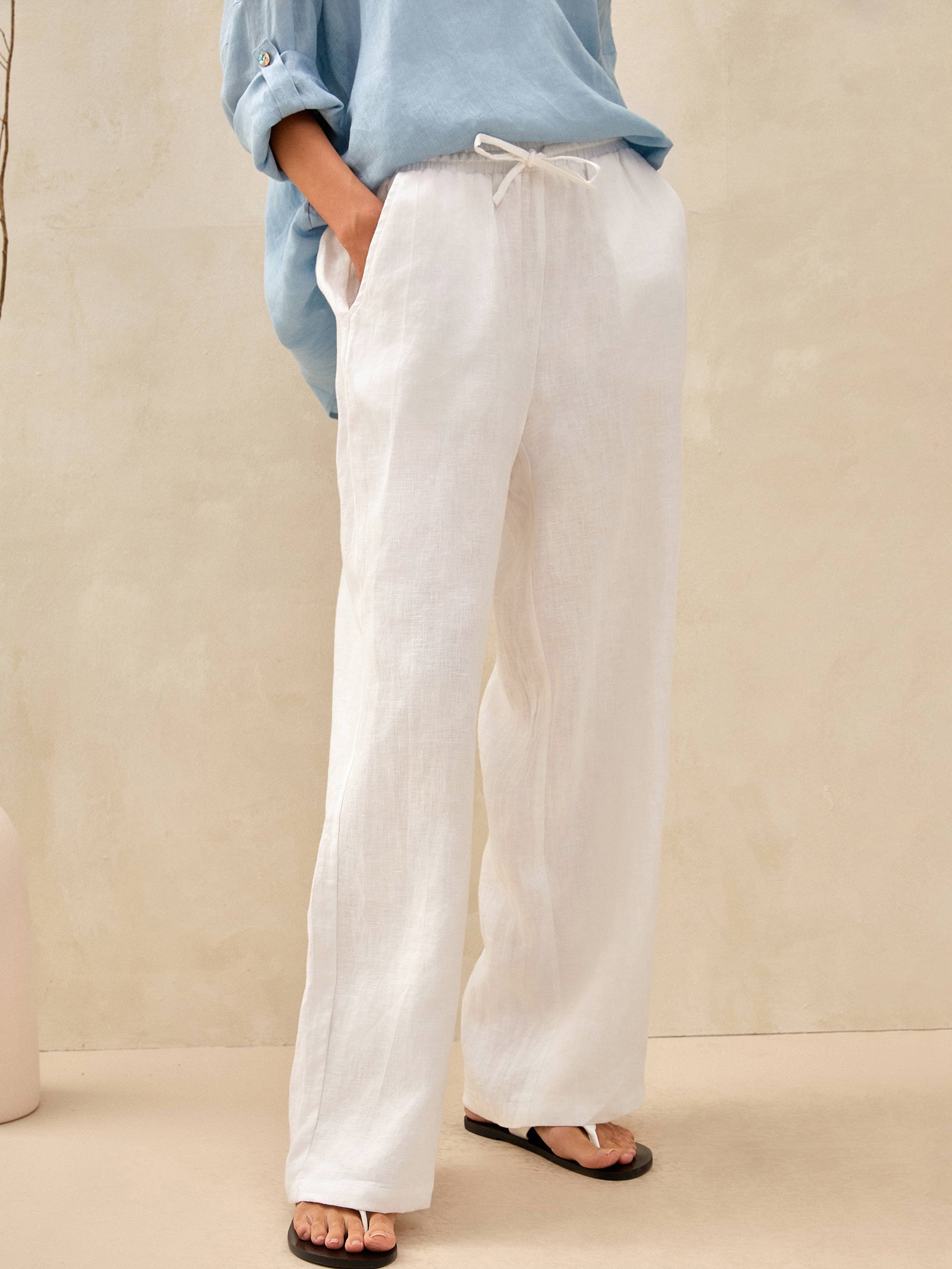 100% Linen Classic Pants LYON - DEA collection