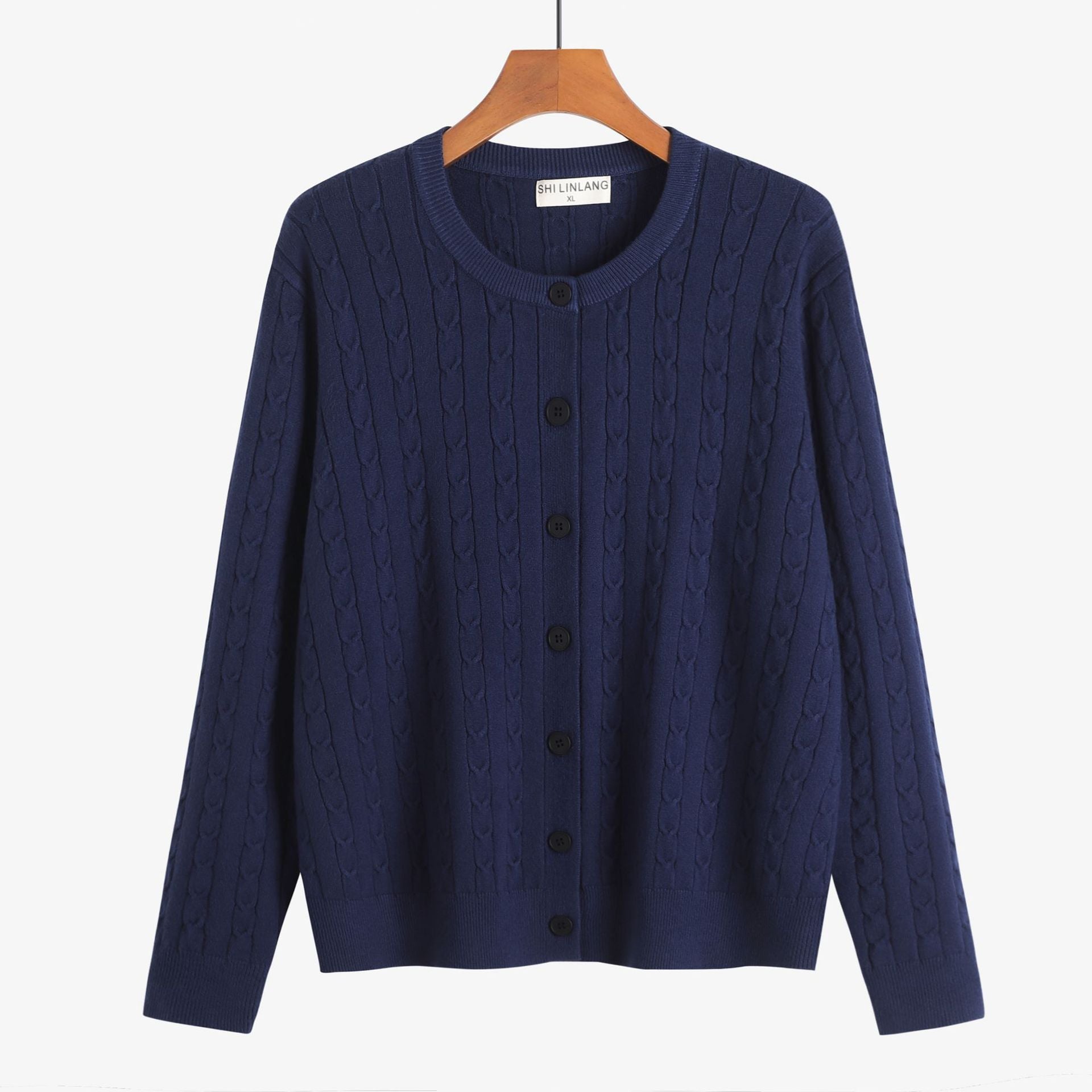 Retro Style Knit Cardigan Sweater Coat for Women, Casual Office Wear, Oversized Fit, Long Sleeve, Pullover Design - DEA collection