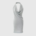 Metallic thread knitted halter dress - DEA collection