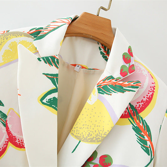 Versatile fresh fruit printed suit jacket - DEA collection