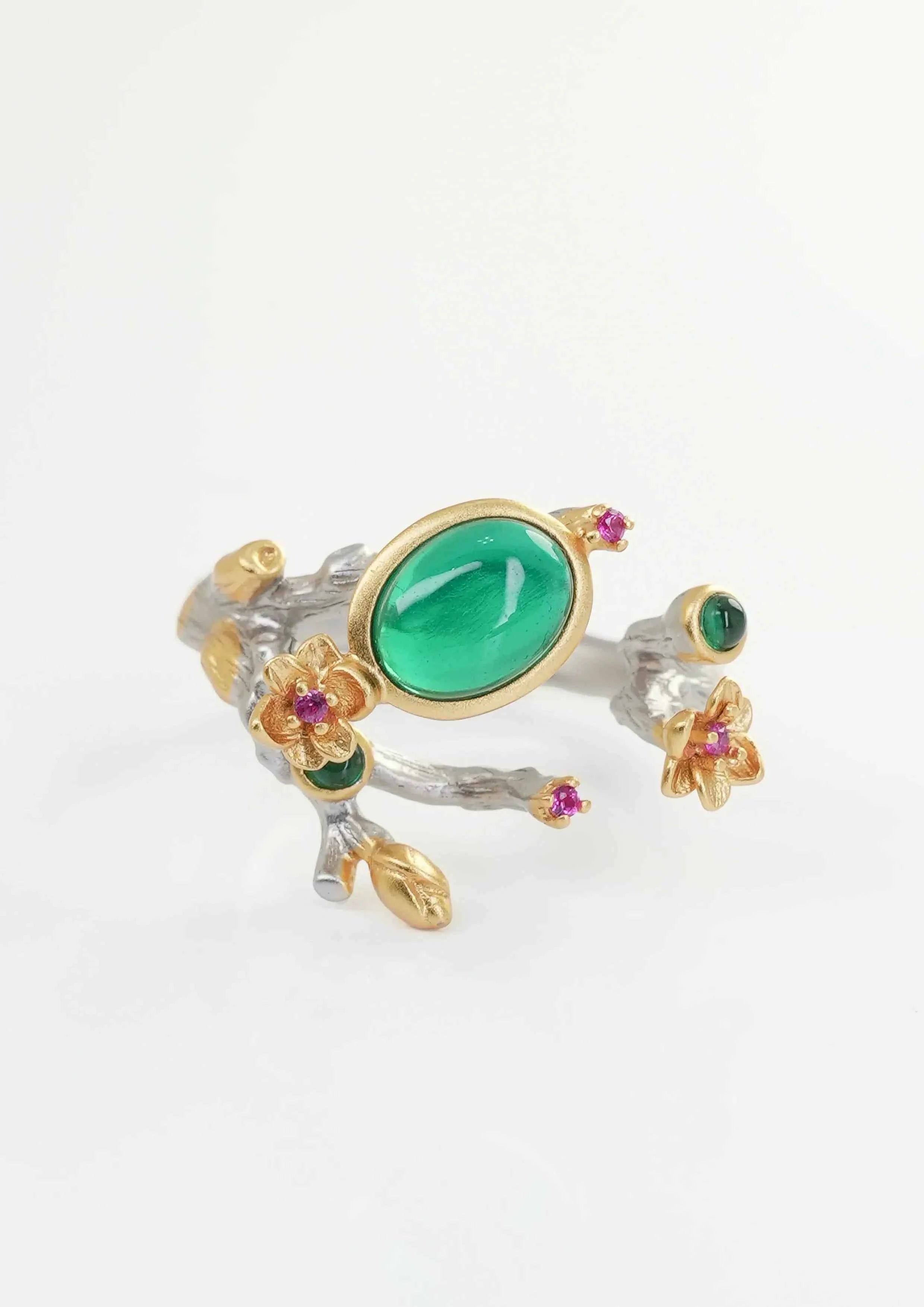Exquisite Emerald Ring - Enchanted Branch