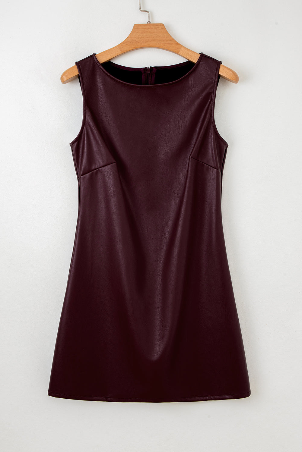 Faux Leather Sleeveless Mini Dress