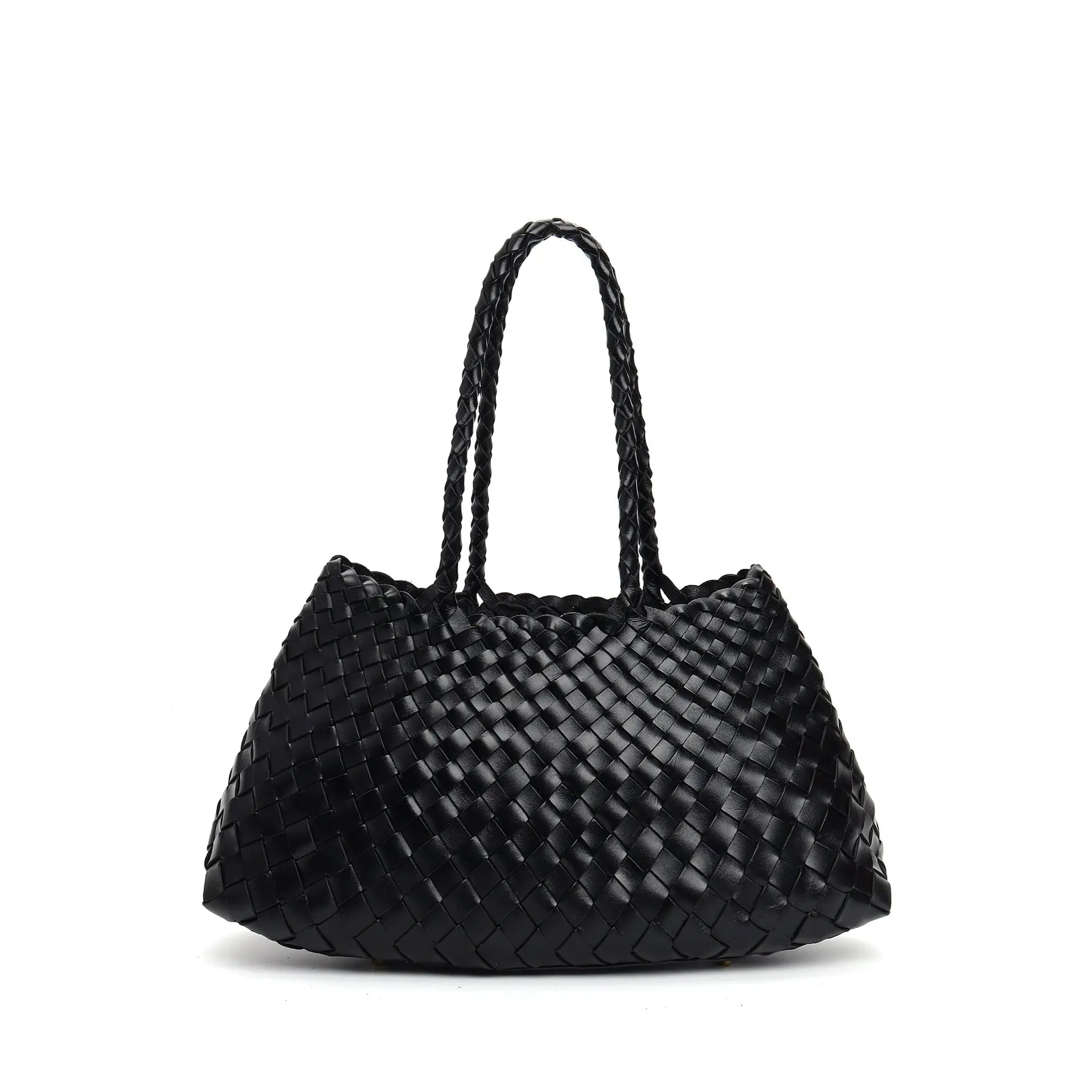 Trendy Retro Large Capacity Handbag Pure Handmade Woven Maternity Bag Commuter Shoulder Tote Bag - DEA collection