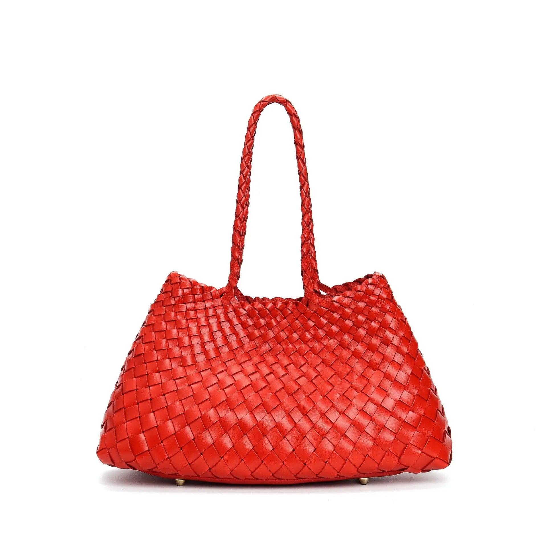 Trendy Retro Large Capacity Handbag Pure Handmade Woven Maternity Bag Commuter Shoulder Tote Bag - DEA collection