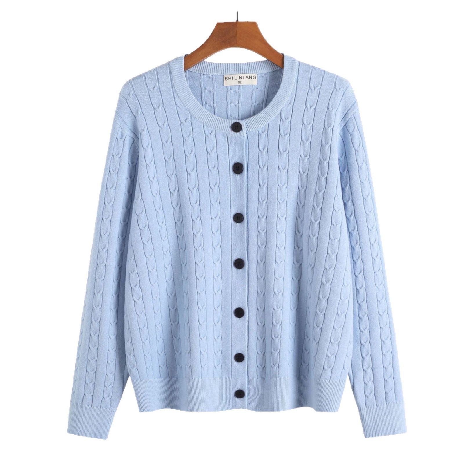 Retro Style Knit Cardigan Sweater Coat for Women, Casual Office Wear, Oversized Fit, Long Sleeve, Pullover Design - DEA collection