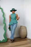 MEENA AFRICAN PRINT ASYMMETRIC TOP - DEA collection
