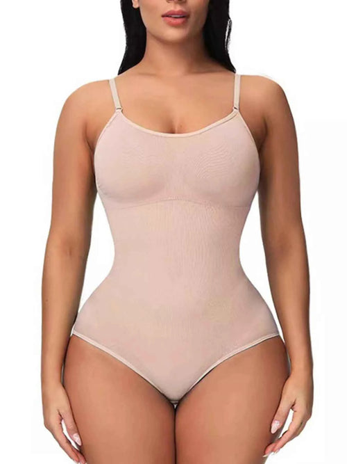 Bodysuit: Full Size Seamless Scoop Neck Shaping for Plus Sizes