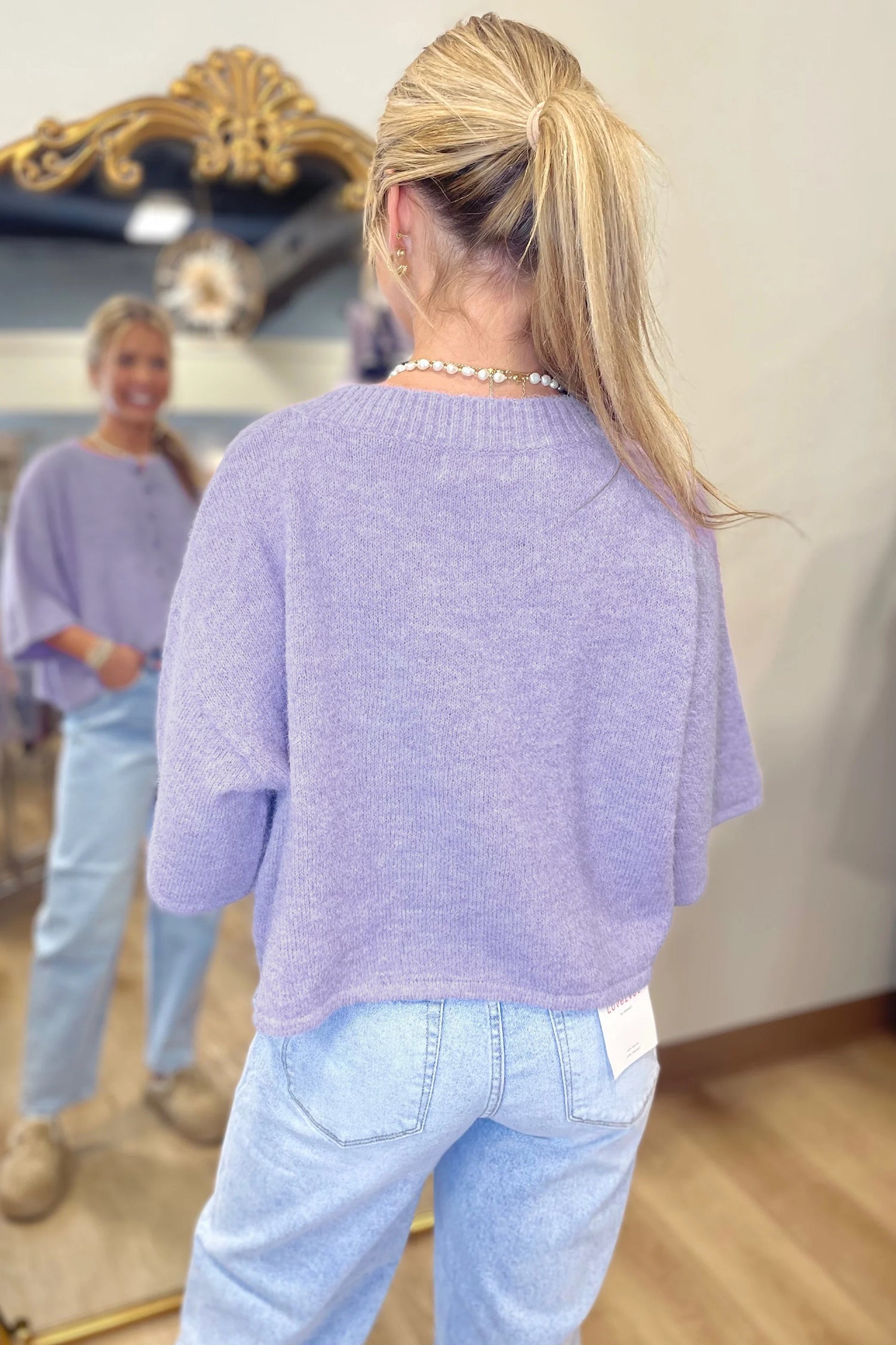 Boxy Knit Button Cardigan