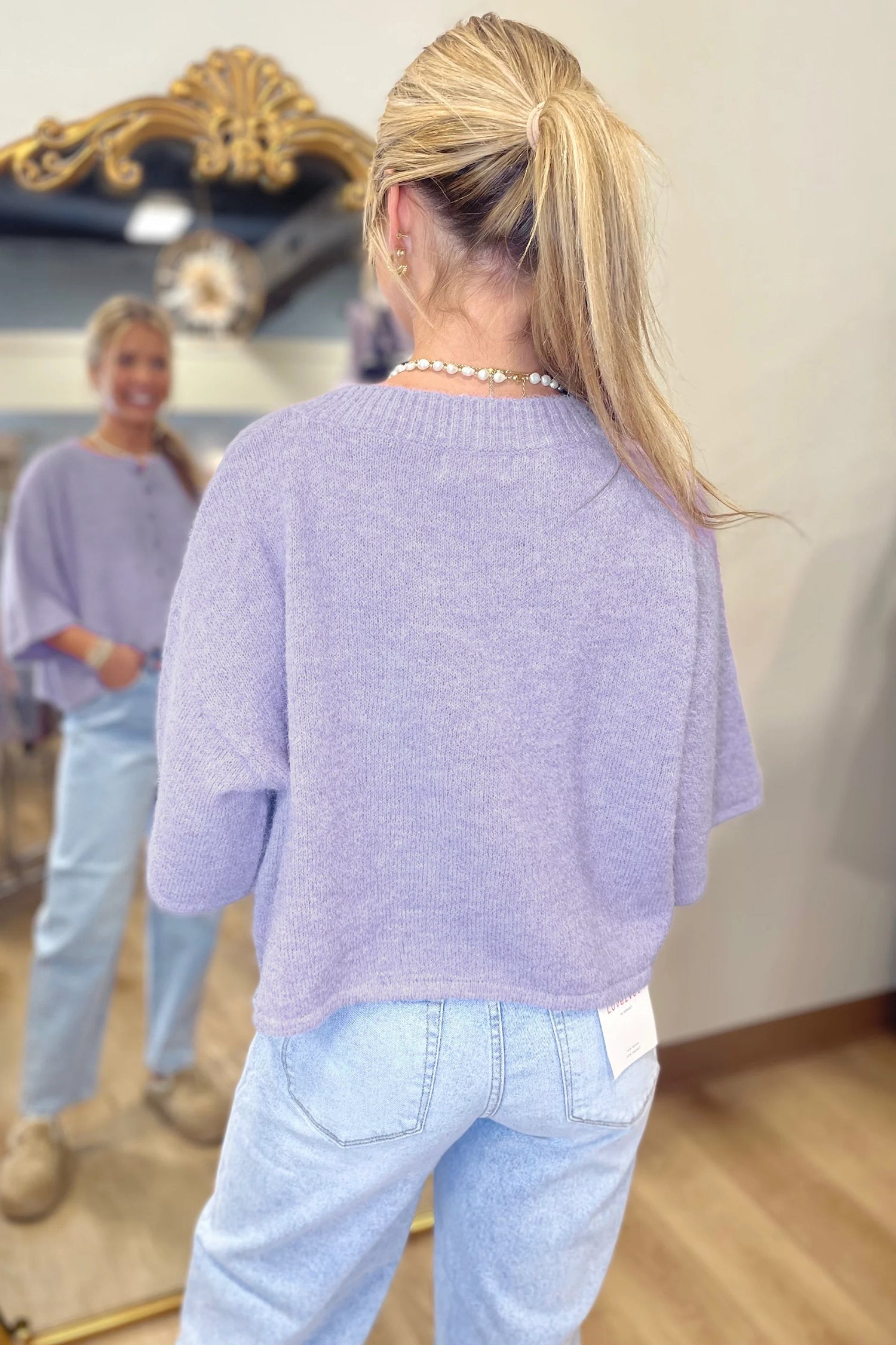 Boxy Knit Button Cardigan