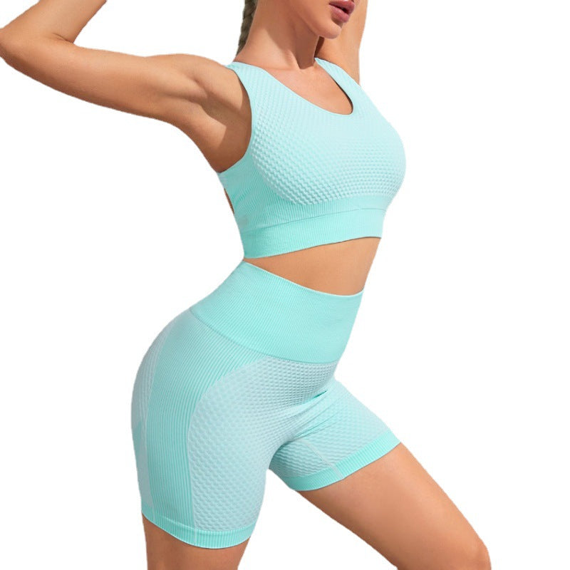 Yoga Clothing Fitness Clothing Seamless Knitted Nylon Quick Drying Moisture Wicking Breathable Sports Running Clothing - DEA collection