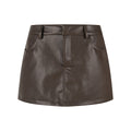 Faux Leather Mini Skirt High Waist Slimming Anti-Flash Streetwear - DEA collection