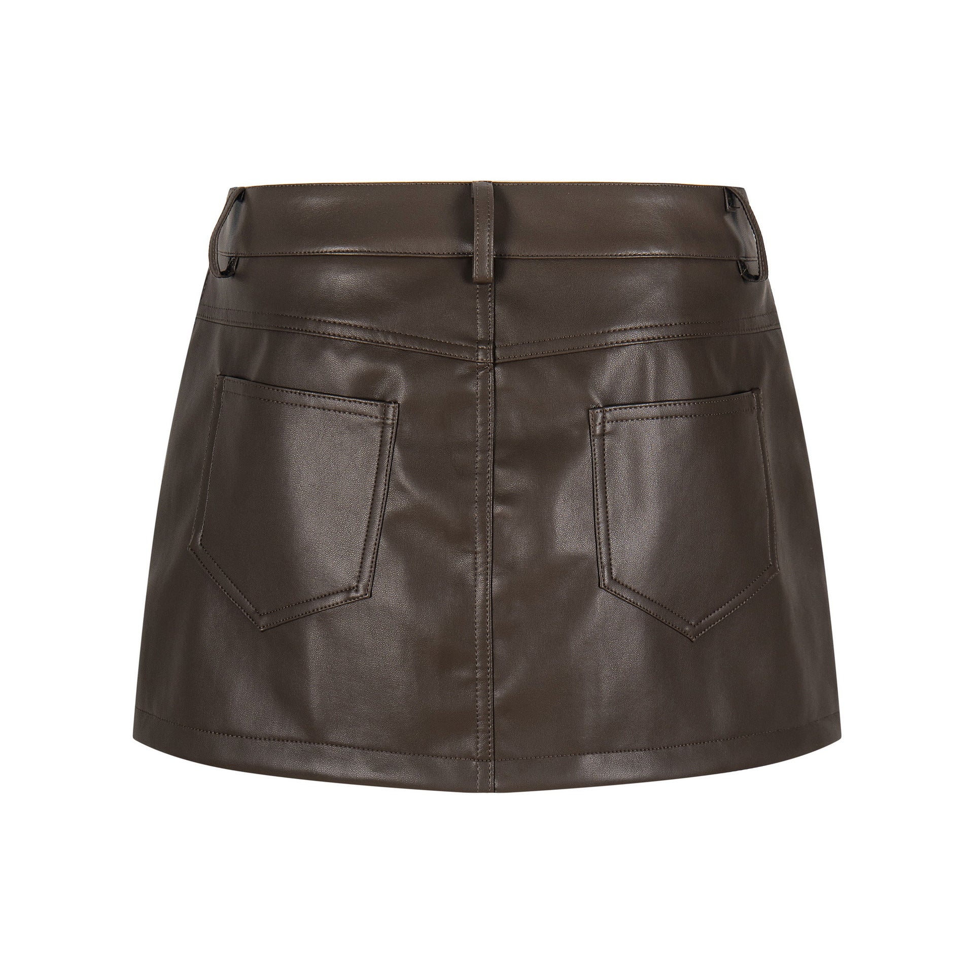 Faux Leather Mini Skirt High Waist Slimming Anti-Flash Streetwear - DEA collection