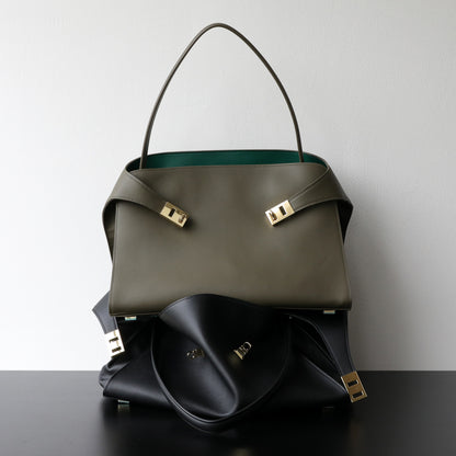 Luxury Genuine Leather Tote Bag for Women, Large Capacity, Top-Grain Cowhide, Handheld Shoulder Bag, HUG Style
