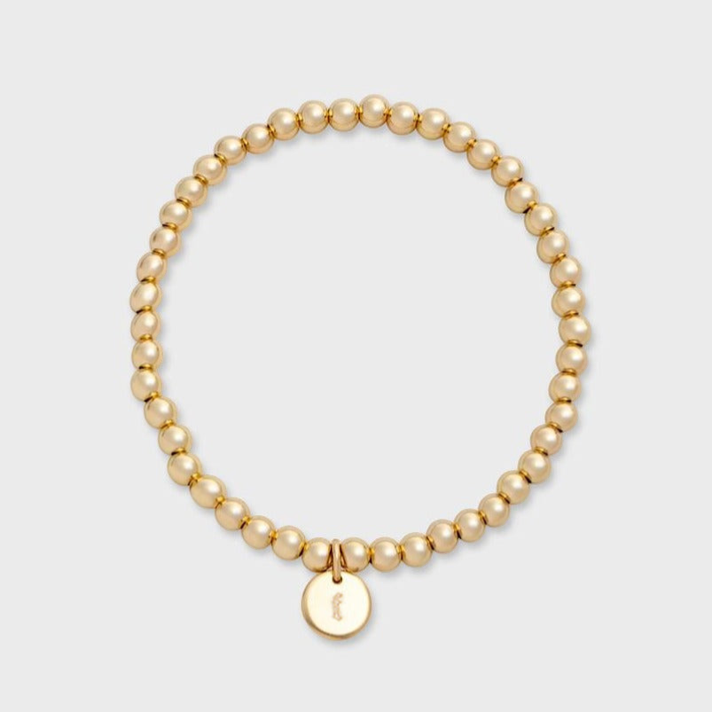 old english initial juno bracelet (4mm) - DEA collection