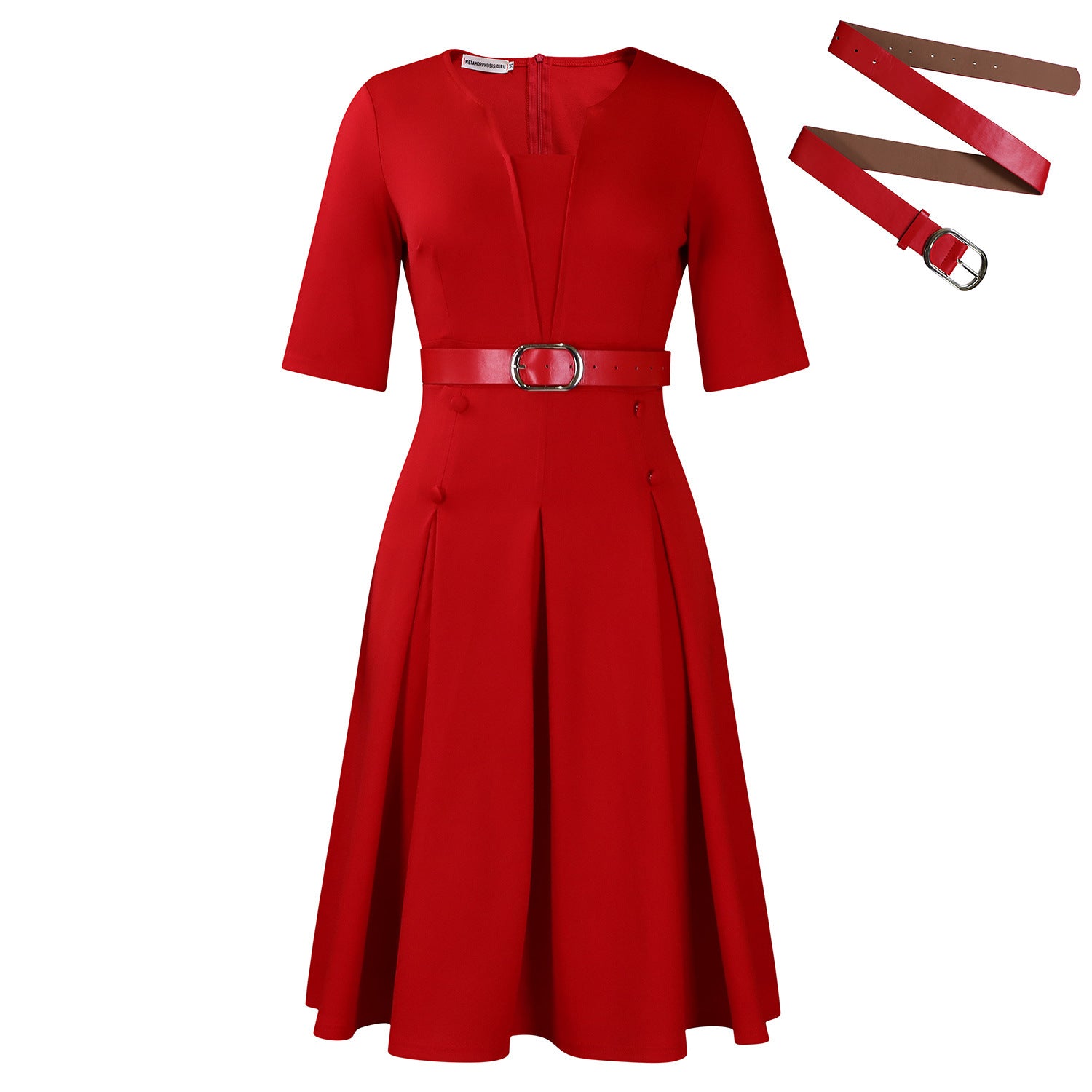Fashion Elegant Graceful Solid Color Dress - DEA collection
