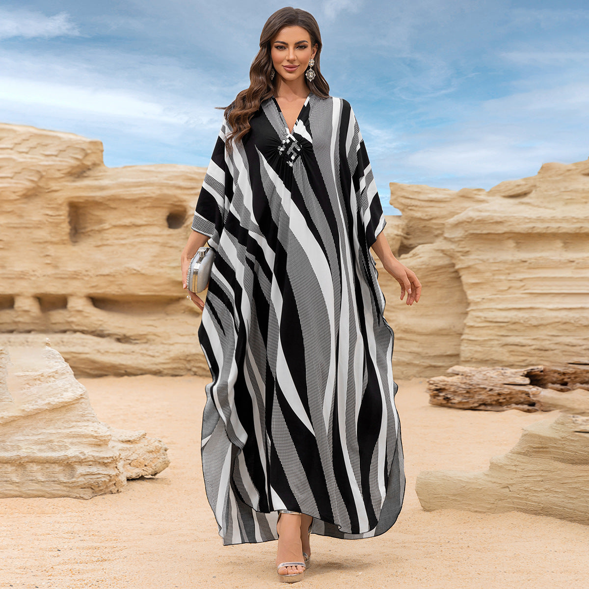 Fashion Personalized Cotton Printed Beach Dress Women - DEA collection