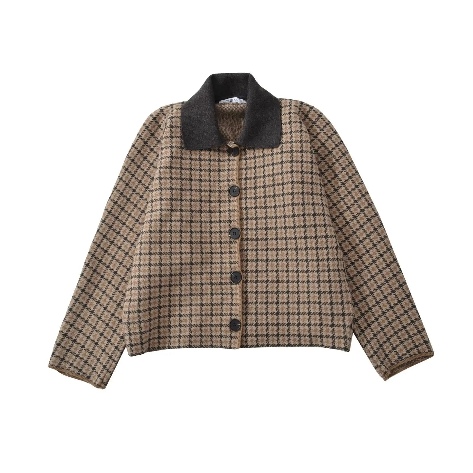 Plaid casual loose jacket+plaid half skirt - DEA collection