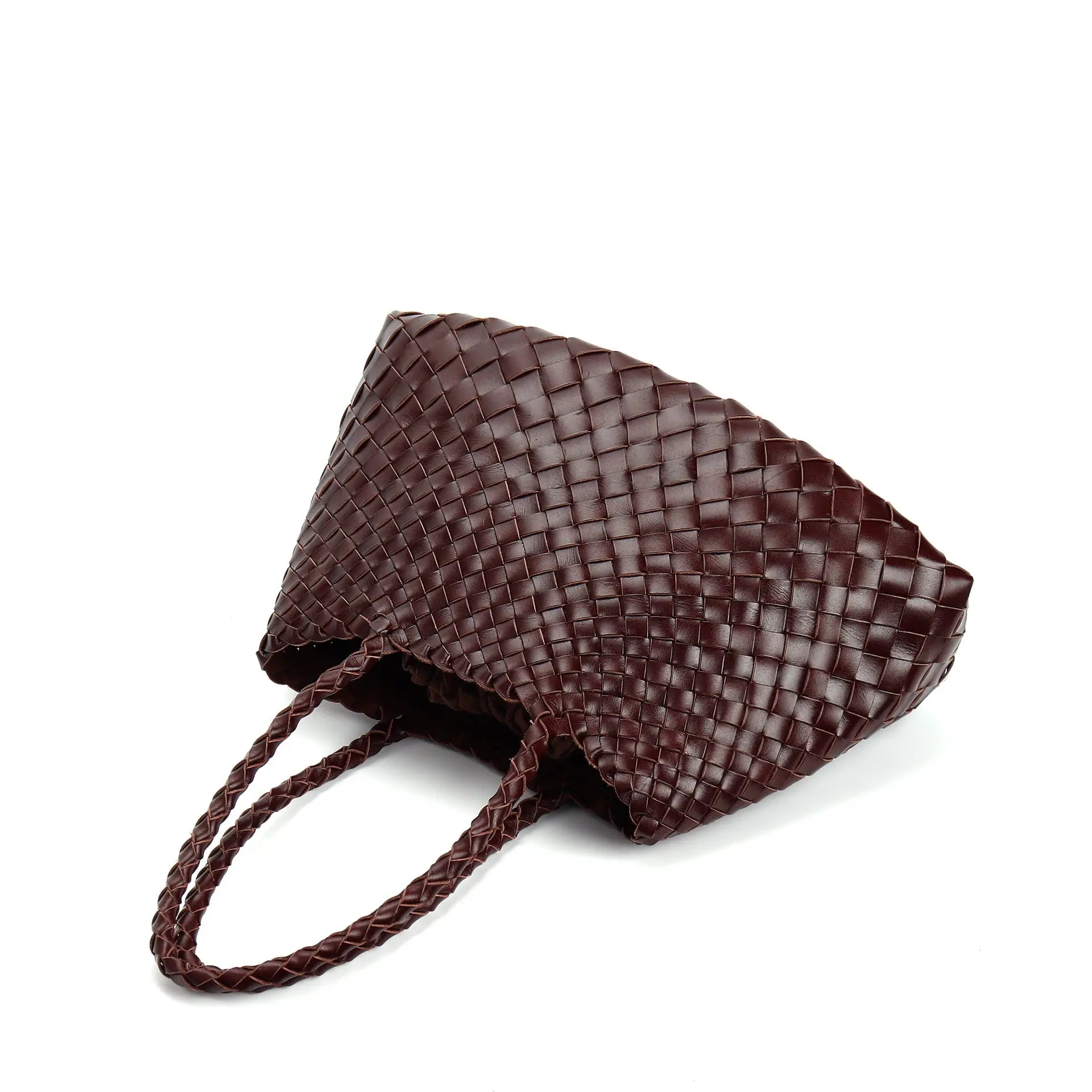 Trendy Retro Large Capacity Handbag Pure Handmade Woven Maternity Bag Commuter Shoulder Tote Bag - DEA collection