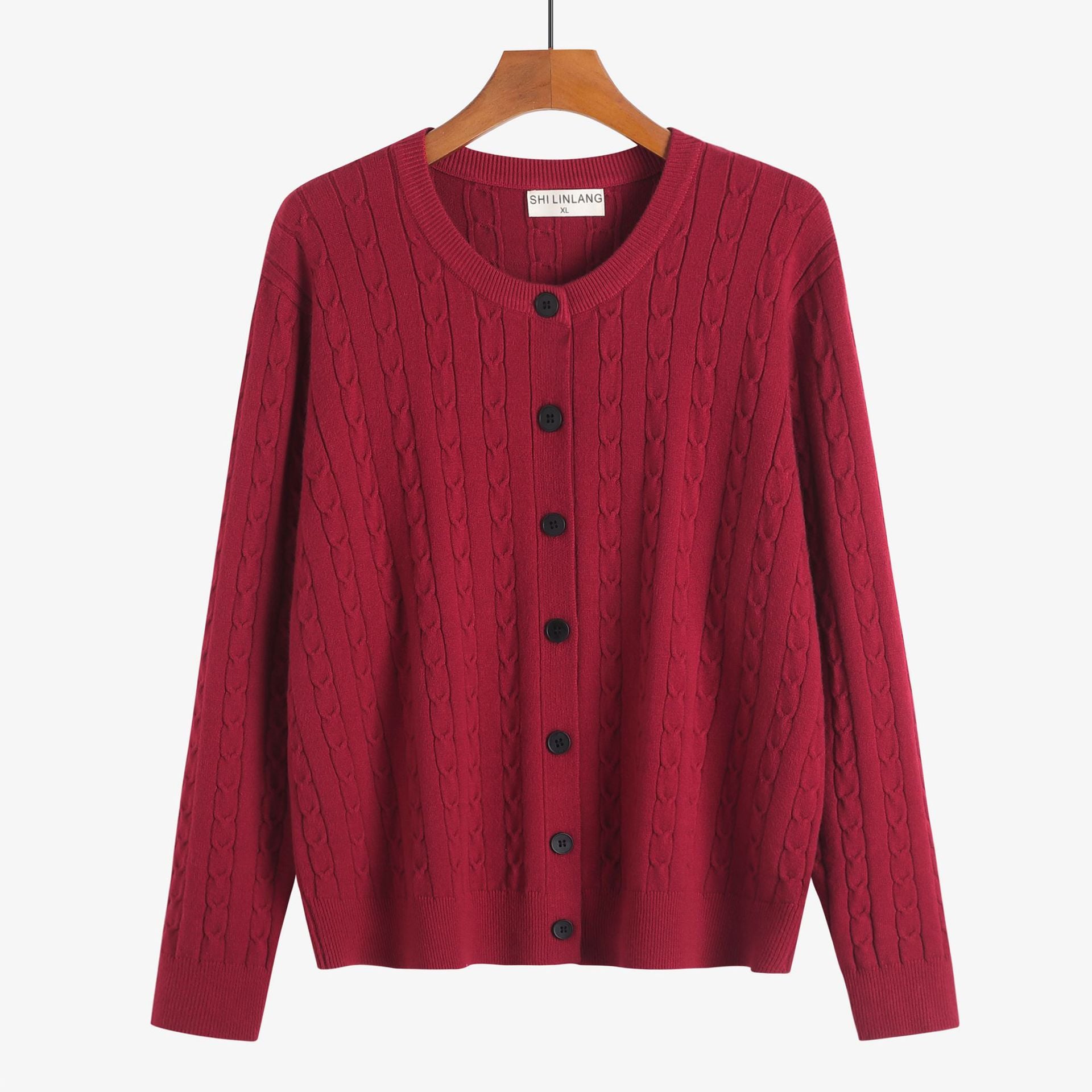 Retro Style Knit Cardigan Sweater Coat for Women, Casual Office Wear, Oversized Fit, Long Sleeve, Pullover Design - DEA collection