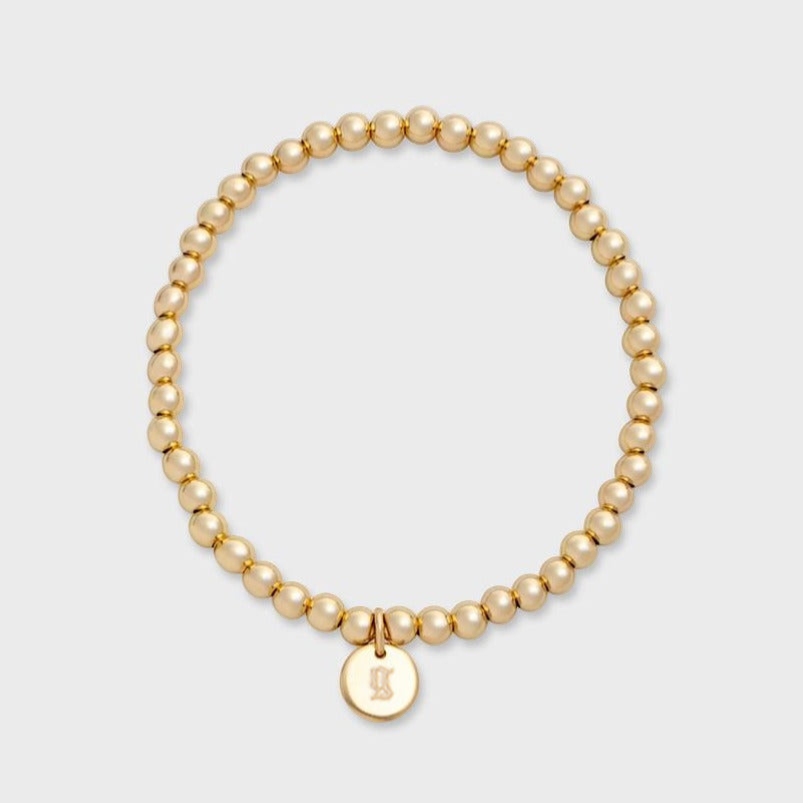 old english initial juno bracelet (4mm) - DEA collection