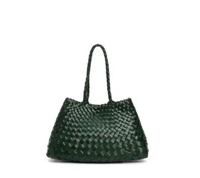 Trendy Retro Large Capacity Handbag Pure Handmade Woven Maternity Bag Commuter Shoulder Tote Bag - DEA collection