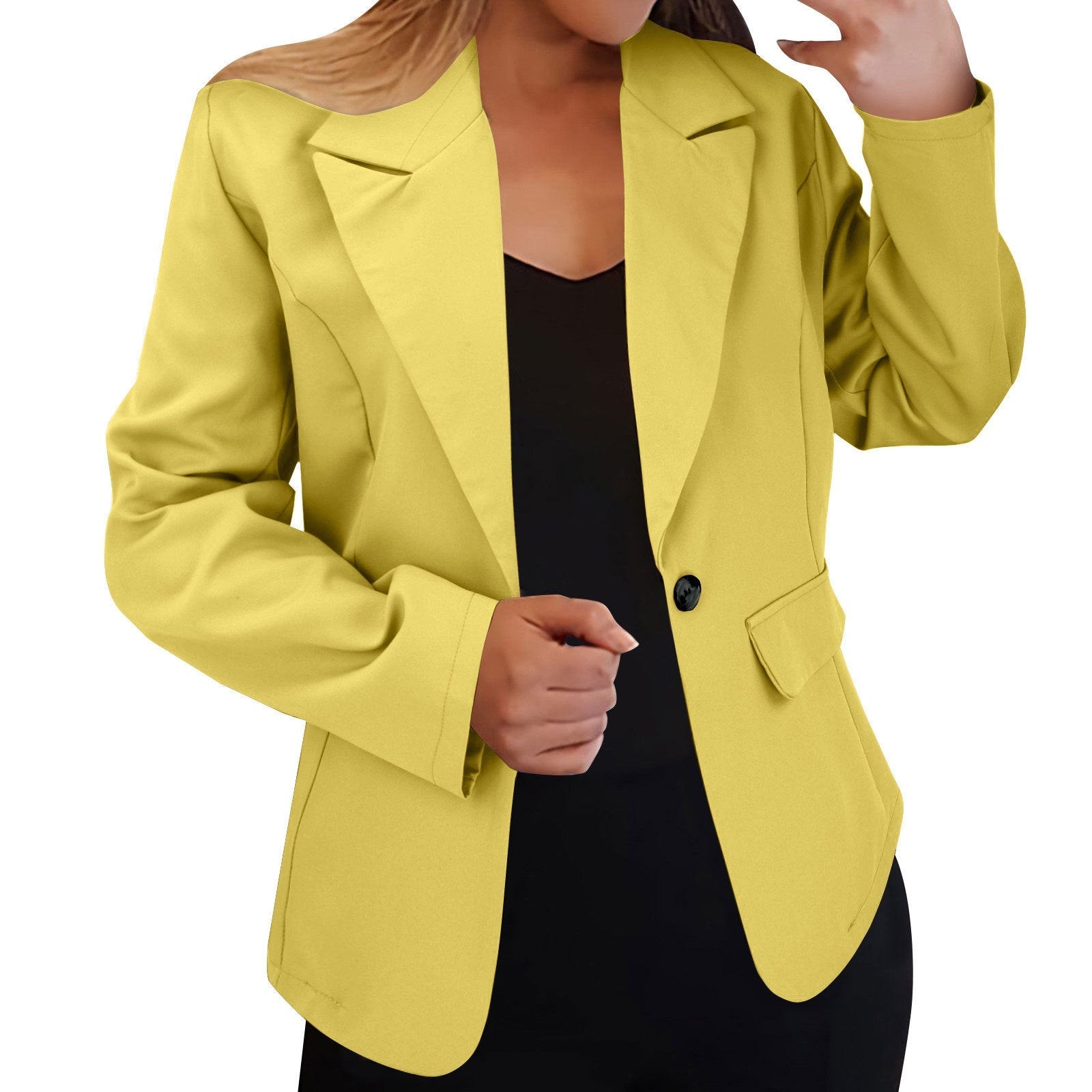Fall Long-sleeved Solid-color Cardigan Blazer - DEA collection
