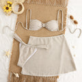Striped split skirt swimsuit for women - DEA collection