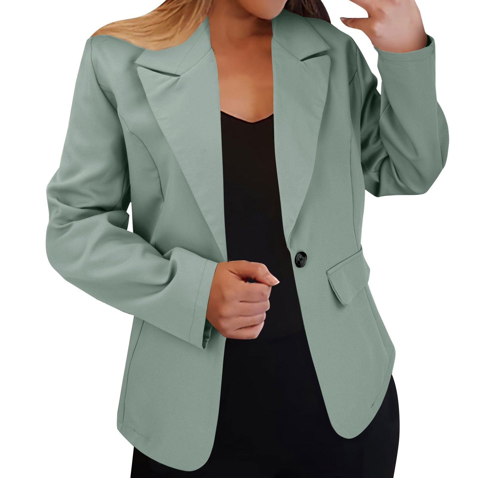 Fall Long-sleeved Solid-color Cardigan Blazer - DEA collection