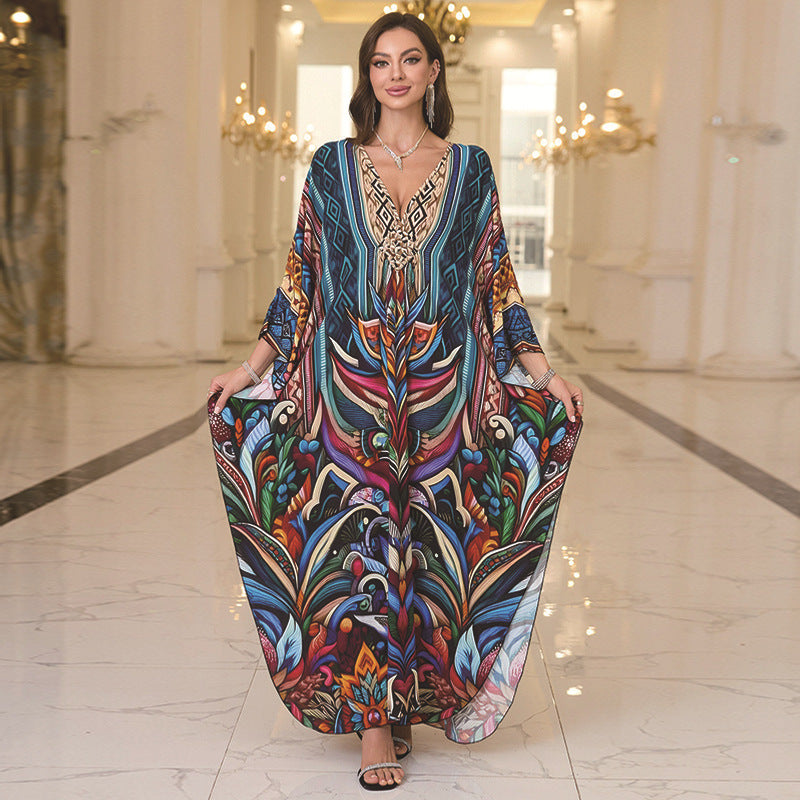 Fashion Personalized Cotton Printed Beach Dress Women - DEA collection