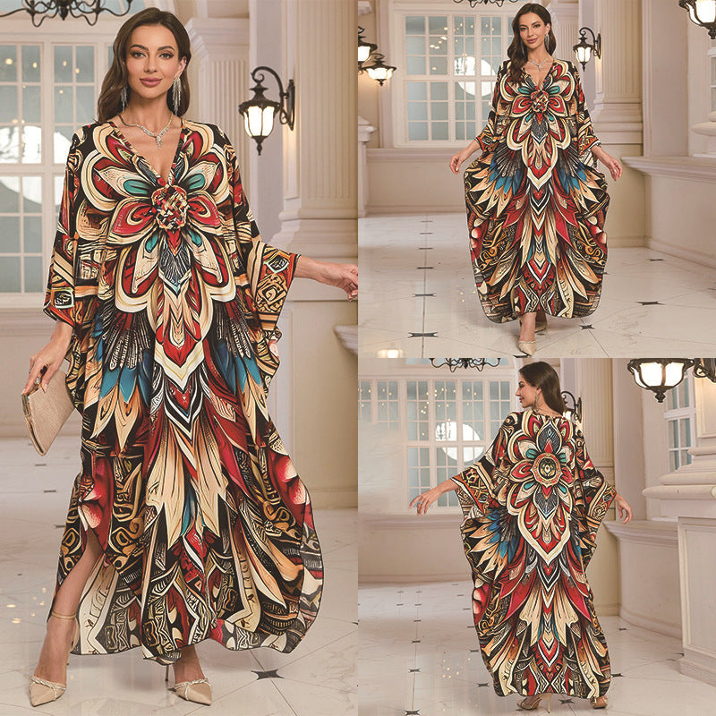 Fashion Personalized Cotton Printed Beach Dress Women - DEA collection