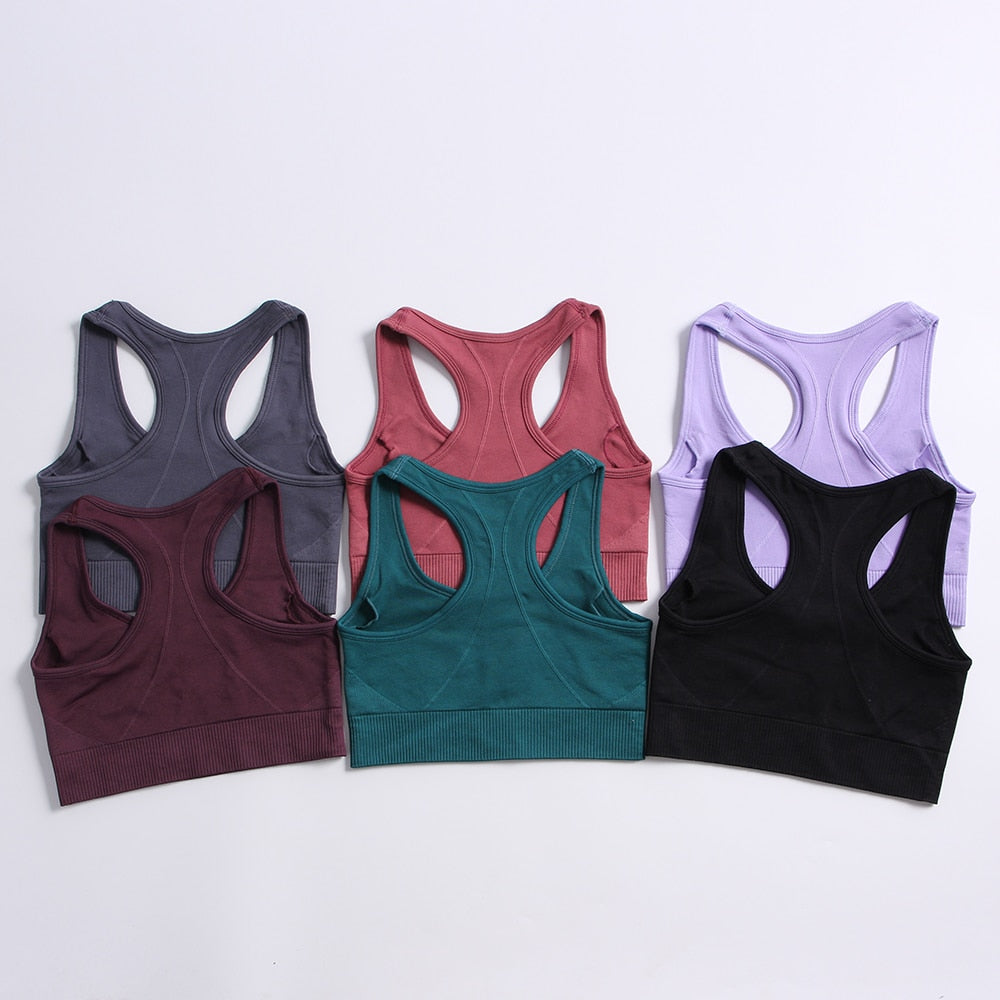 Yoga Women Fitness Clothing Sportswear Gym Leggings Padded Push-Up Strappy Sports Bra - DEA collection