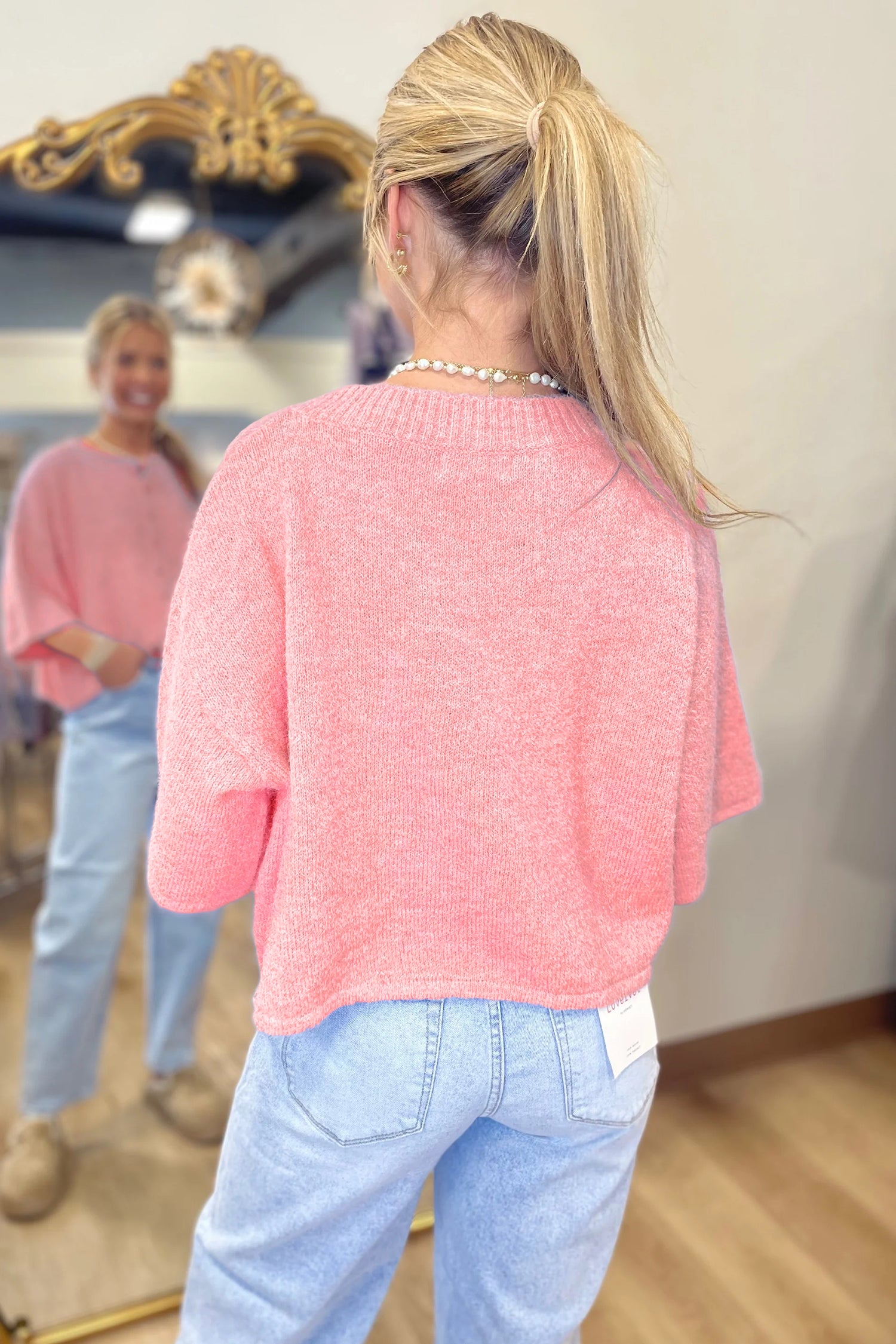Boxy Knit Button Cardigan
