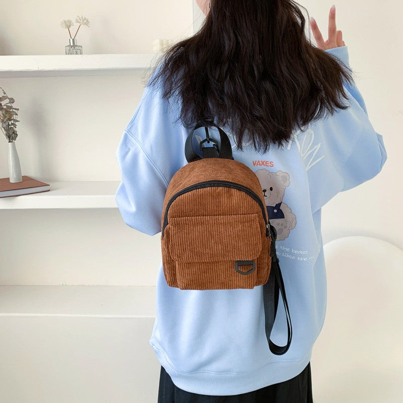 Women’s Corduroy Mini Backpack - DEA collection