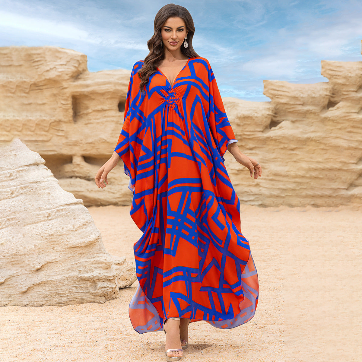 Fashion Personalized Cotton Printed Beach Dress Women - DEA collection