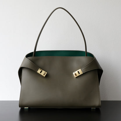 Luxury Genuine Leather Tote Bag for Women, Large Capacity, Top-Grain Cowhide, Handheld Shoulder Bag, HUG Style
