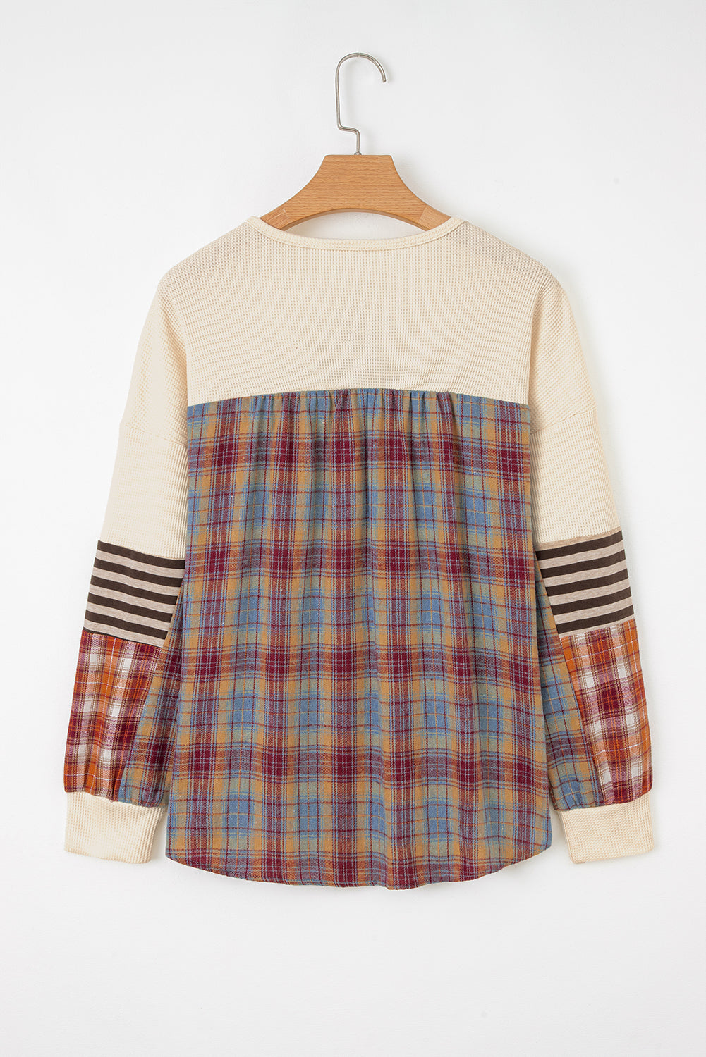 Waffle Stripe Henley Top