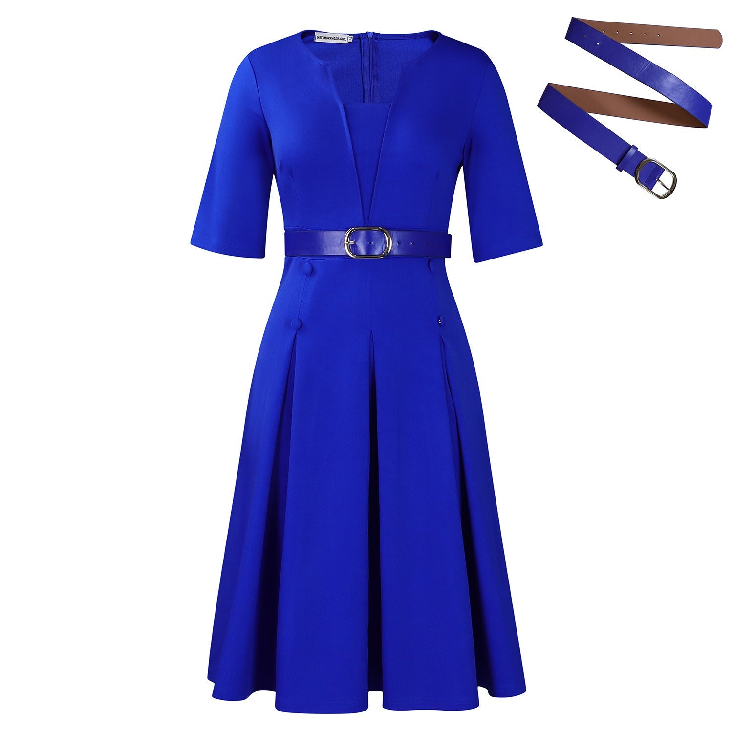 Fashion Elegant Graceful Solid Color Dress - DEA collection