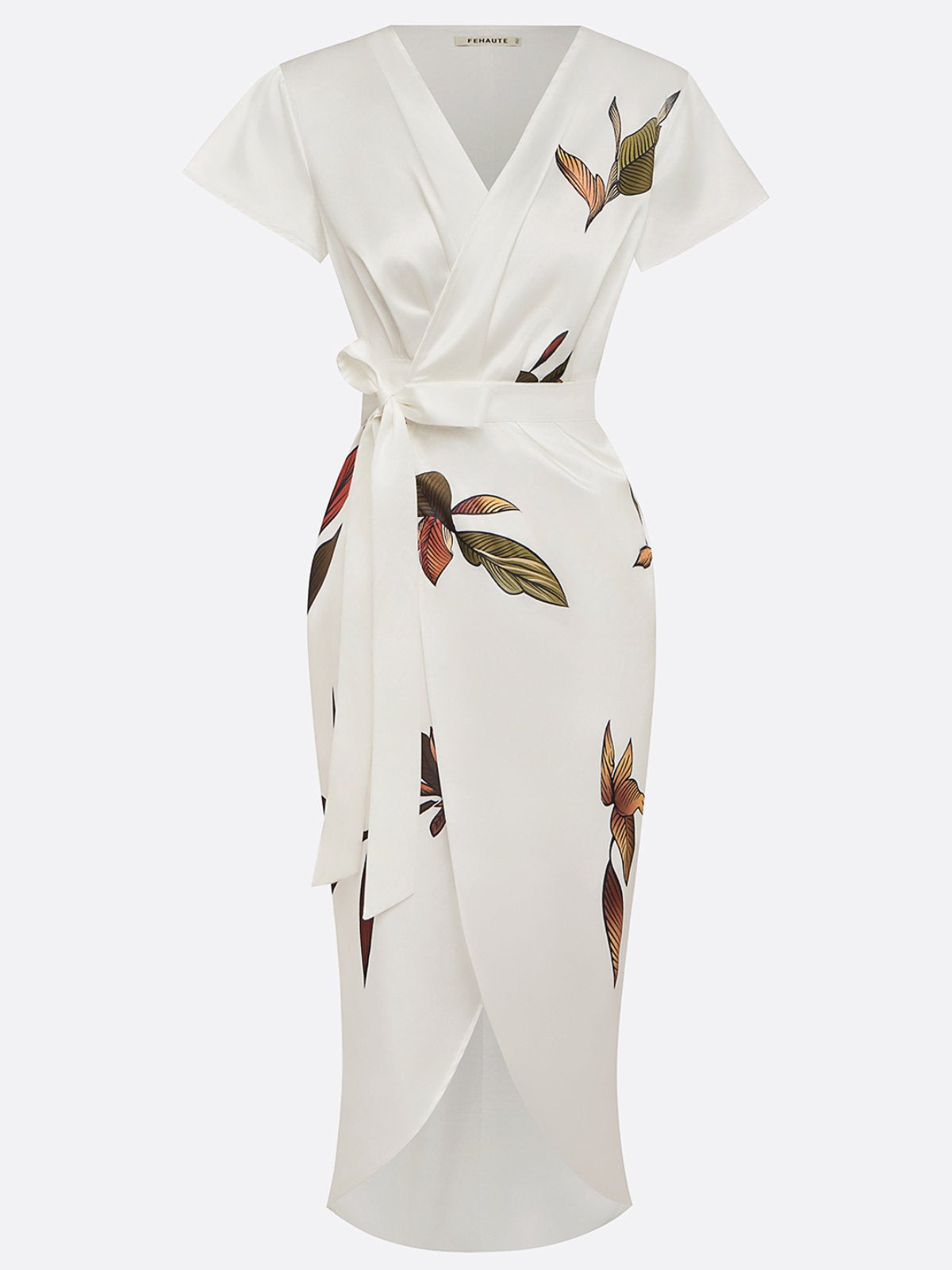 European And American V-neck Short-sleeved Lace-up Digital Printed Dress - DEA collection