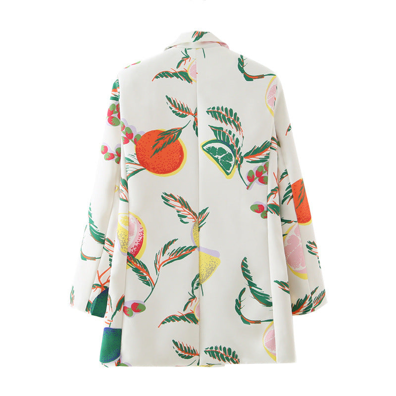 Versatile fresh fruit printed suit jacket - DEA collection
