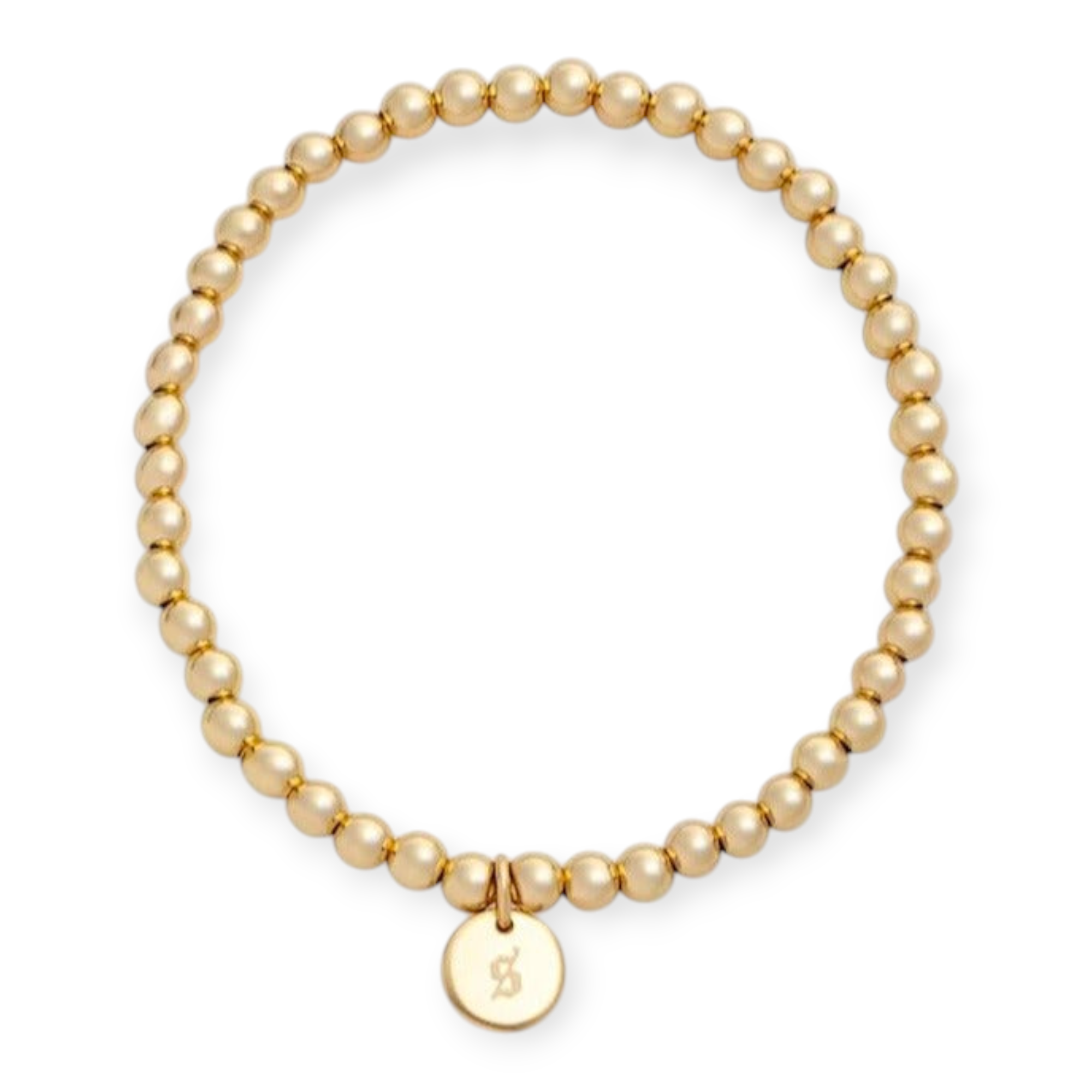 old english initial juno bracelet (4mm) - DEA collection