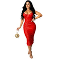 Sequin Strap Split Long Dress for Women - DEA collection